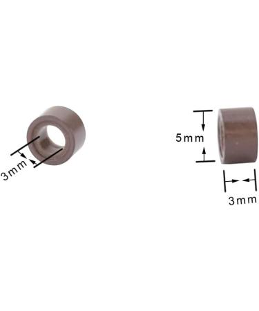 500pcs 5.0X3.0X3.0mm Brown Silicone Micro Rings for Hair Extensions - Buy Online on GoSupps.com