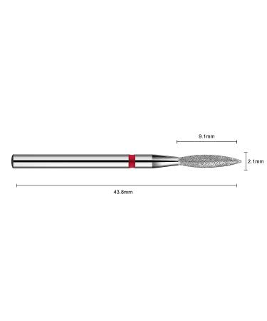 Russian Electric Diamond Cone E-file Nail Drill Bit for Manicure Pedicure - Fine - 2.5x9.8 - Buy Online on GoSupps.com