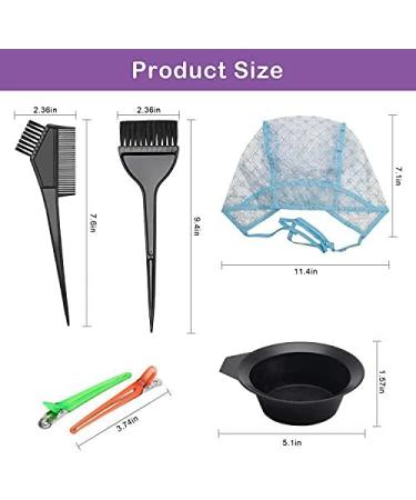 Ahier 23-Piece Hair Dye Coloring Kit with Brush, Bowl, Cap, Gloves & Salon Tools - Buy Online on GoSupps.com