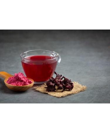 Hibiscus Tea 125g Roselle Tea 100% Natural Hibiscus Dried Flowers Purple Draining Detox - Buy Online on GoSupps.com