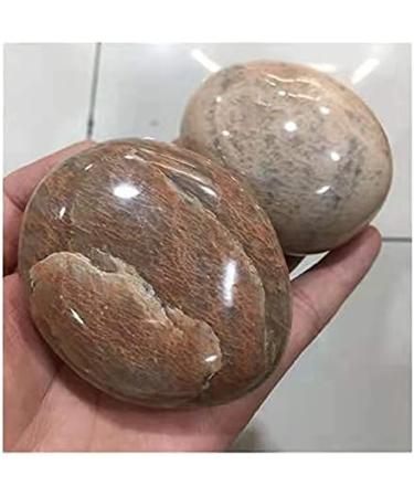 1pc Natural Bulk Crystal Gemstone Orange Moonstone Palm Stones for Home Decoration - Buy Online on GoSupps.com