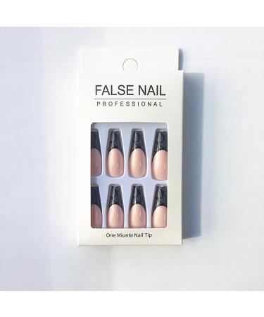 24Pcs/Set Press On Nails Halloween Black French Long CobWeb Style False Nails Acrylic Fake Nails Full Cover Nails Tips Artificial Finger Manicure Press on nails for Women and Girls - Buy Online on GoSupps.com