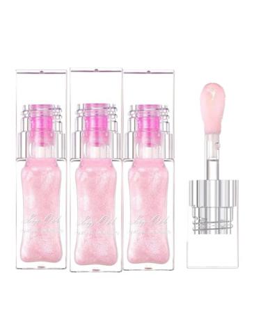 Colour Changing Lip Oil Lip Oil Lip Gloss Set Magic Color Changing Lip Oil Transparent Lip Care Hydrating Lip Oil Long Lasting Nourishing Non-sticky Fresh Texture (3pcs)