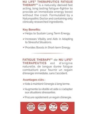 NuLife Therapeutics by NuLife Vitamins Fatigue Therapy - Energy for Body & Mind 60 Count 60 Count (Pack of 1) - Buy Online on GoSupps.com