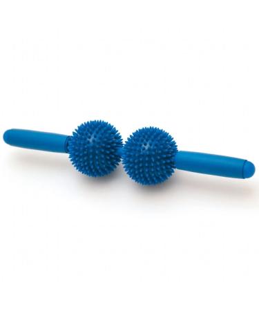 SISSEL Spiky Twin Roller reflexology massager for spine and cellulite treatment blue