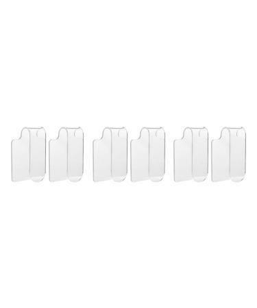Lurrose 6Pcs acrylic artist color pallets clear art pallet handheld color mix board board for oil watercolor painting brush rest transparent
