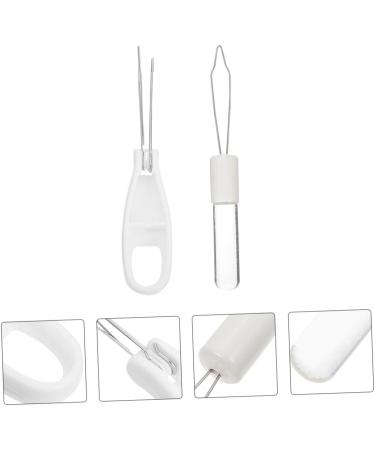 Button Hook Helper 2pcs Hook Zipper Pull Grip Zipper Hook Coat Acrylic White Jacket Elder - Buy Online on GoSupps.com