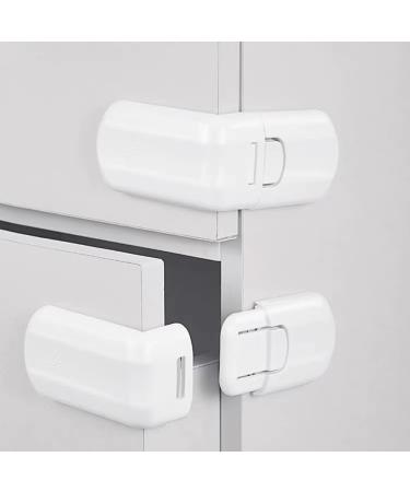 DHinkyoung 4 Pcs Safe Cupboard Locks Child Proof Drawer Locks Baby Proofing Corner Locks Child Safety Latches with Strong Adhesive for Cabinet Cupboard Drawer Refrigerator Oven Trash Toilet - Buy Online on GoSupps.com