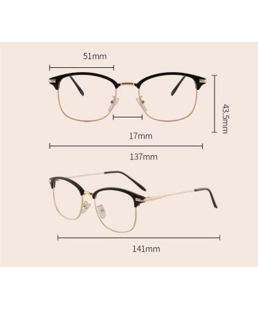 Newada Oversized Blue Light Blocking Reading Glasses for Men & Women - Metal HD Glare-Free Readers in Black-Gray (+1.00 Size) - Buy Online on GoSupps.com