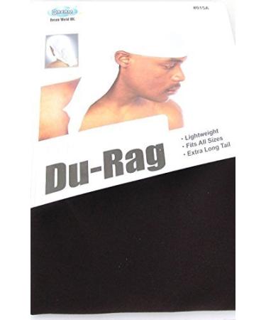 Dream Deluxe Spandex Du-Rag - Dark Brown  Lightweight  Long Tail  Extra Long  Turban  Cap  Bandana