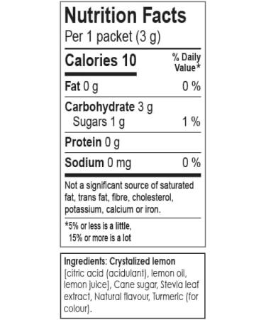 True Lemon Original Lemonade 10ct Naturally Flavoured Drink Mix - 10 Calories Per Packet - No Artificial Sweeteners or Preservatives (6 Pack) - Buy Online on GoSupps.com