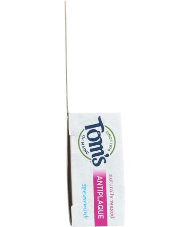 Tom's of Maine Naturally Waxed Anti-Plaque Flat Floss - Spearmint 32 Yards (Pack of 5) | Eco-Friendly Dental Care International Shipping Available - Buy Online on GoSupps.com