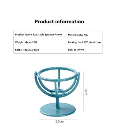 Ikaar 2-Piece Makeup Sponge Holder - Beauty Blender Drying Frame (White + Blue) | Best Makeup Puff Storage Solution - Buy Online on GoSupps.com