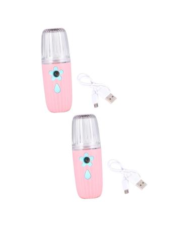 Healeved 2 Pcs Hydrating Instrument For Skin Hydration Portable Facial Mister Mini Face Steamer Abs 11X3.6X3.6cmx2pcs