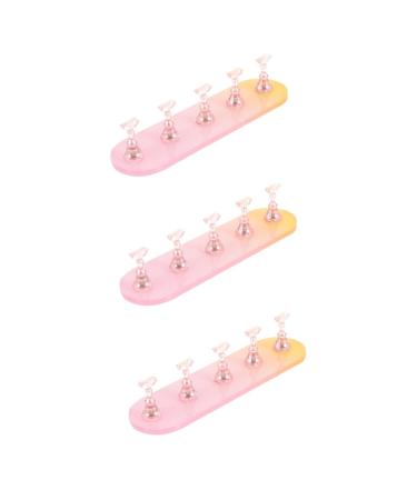 minkissy 3 Sets Nail Practice Holder Nail Decorations for Nail Art Nail Holder for Painting Nails Nail Racks for Nail Painting Creative Nail Holders Training Creative Nails Plastic Cosmetic