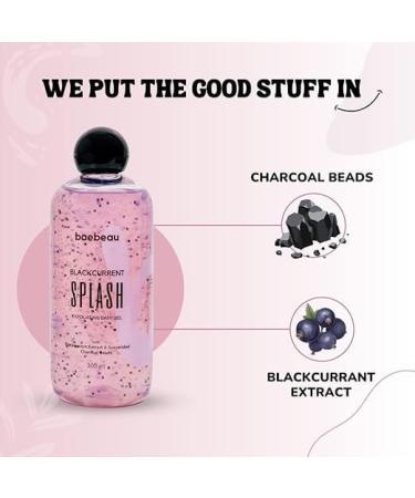 Buy Blackcurrant Splash Exfoliating Body Wash & Shower Gel for Men & Women - 300ml | Gentle Exfoliation with Charcoal Beads | Smooth Skin - Buy Online on GoSupps.com