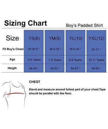 DGXINJUN Youth Boys Padded Compression Shirt with 8 Pads - Chest, Elbow, Ribs Protector for Parkour & Exercise - Buy Online on GoSupps.com