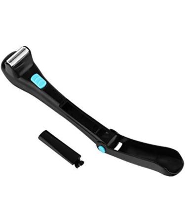 Pain-Free Body Shaver with Curved Handle - Wet or Dry Use (Black) | International Shipping Available - Buy Online on GoSupps.com