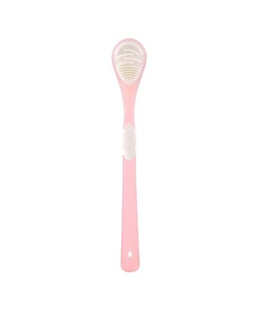 Suicra toothbrushes double -page tongue clean brush for tongue cleaning oral care tool silicone tongue Suchaber toothbrush fresh breath (color: pink)