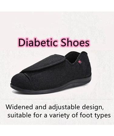 EDCYF Women's Diabetic Shoes Wide Width - Grey, Size 10 Wide | Non-Slip Air Cushion Bottom | Adjustable for Elderly, Neuropathy, Swollen Feet - Buy Online on GoSupps.com
