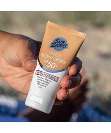 Sun Zapper BB Cream SPF 50+ Medium/Dark Tinted Moisturizer 50mL - Made in Australia - Buy Online on GoSupps.com