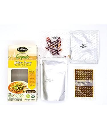 Sutharos Organic Thai Curry Sampler Set - Green, Yellow, Red Curry | Gluten-Free, Plant-Based, Vegan & Vegetarian Meal Kits with Herbs, Spices, Curry Paste, and Coconut Milk (Pack of 3) - Buy Online on GoSupps.com