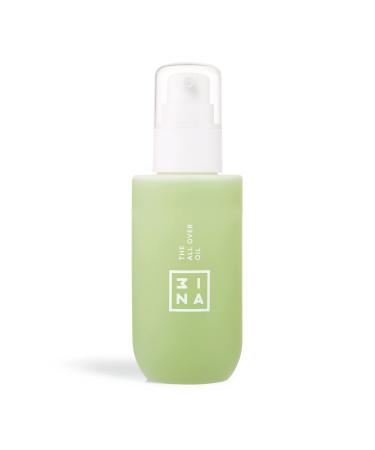 3INA Makeup - Vegan - Cruelty Free - The All Over Oil - Hydrating Oil For Body Hair & Face - Light-Weight Texture - Soft & Moisturized Feeling - Nourishing Almond Oil Antioxidant Green-Tea Vitamin-E