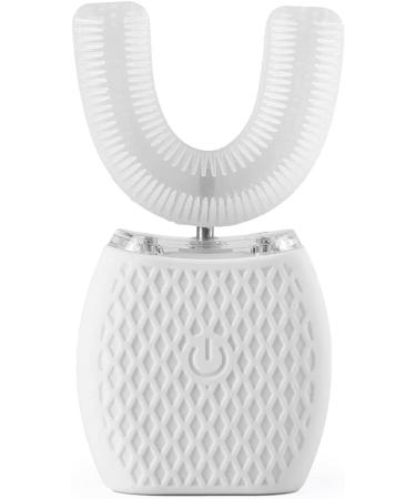 ksoia Ultrasonic Electric Toothbrush | 360 Oral Cleaning | Wireless Charging & LED Light | IPX7 Waterproof | U-Shaped Brush Head | White - Buy Online on GoSupps.com