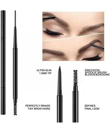 Eye Liner 1pcs 2in1 Crayon sourcils double t te double t te imperm able l'eau floraison sans oeil de 1 5 mm de stylo croche teinte noire du maquillage naturel durable Eye Liner Noir(B) 1 unit (Lot de 1) - Buy Online on GoSupps.com