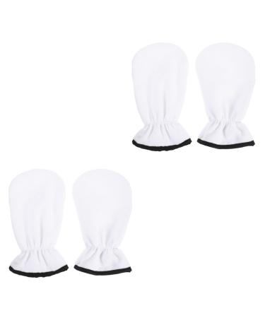 minkissy 2 Pairs Maintenance Essential Oil Gloves Moisturizing Gloves Hot Paraffin Wax Hand Cover Warm Gloves Beauty Care Gloves Spa Gloves Hand Mask Mittens Exfoliating Polyester Care Bag
