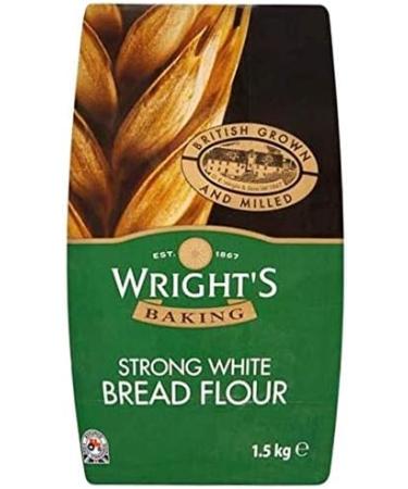 Wright's Baking Strong Bread Flour Selection - White 1.5kg / Wholemeal 1.5kg (One of Each) - Buy Online on GoSupps.com