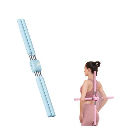 Yoga Sticks for Open Shoulder Training,Standing Posture Corrector Training Sticks,Retractable Design Flexibility Stretching Sticks for Adult and Child Blue