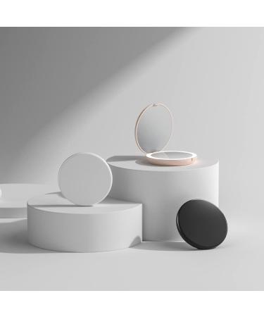 5 Inch Compact Travel Makeup Mirror with LED Lights - Double Sided 1X/5X Magnifying Mirror - Portable Daylight Illumination - Black - Buy Online on GoSupps.com