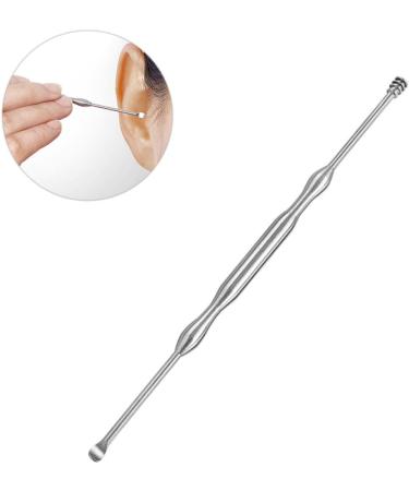 5pcs Stainless Steel Ear Cleaners Set - Ear Wax Removal Curette Kit | Hemoton Earpick Set with Visible Detergent - Silver Ear Spoon and Earplugs - Buy Online on GoSupps.com