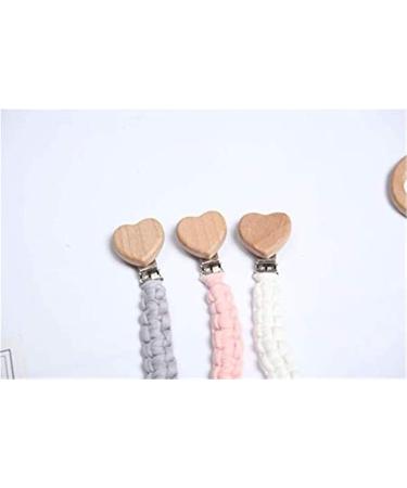 Pack of 3 Cotton Pacifier Chains for Newborns - Baby Bibs Strap in Grey | International Shipping - Buy Online on GoSupps.com