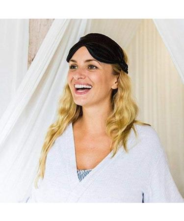 Swanwick 100% Pure Silk Oversized Luxury Eye Mask for Sleeping - Black - Buy Online on GoSupps.com