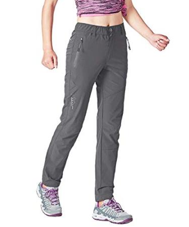 Gopune Women's Outdoor Hiking Pants Lightweight Quick Dry Water Resistant Mountain Trouser X-Large Deep Grey