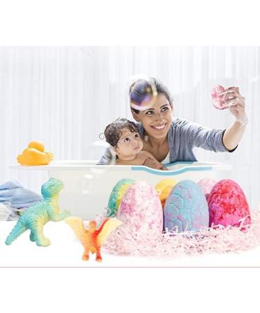 Queta Bath Bombs Dinosaur Egg Bath Ball for Children No Additives Natural Vegetable Ingredients Bubble Bath Bath Salt Ball with Natural Essential Oils (Blue) - Buy Online on GoSupps.com