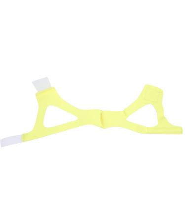 Breathable Jaw Support Belt - Adjustable Anti-Snoring Chin Strap in Yellow