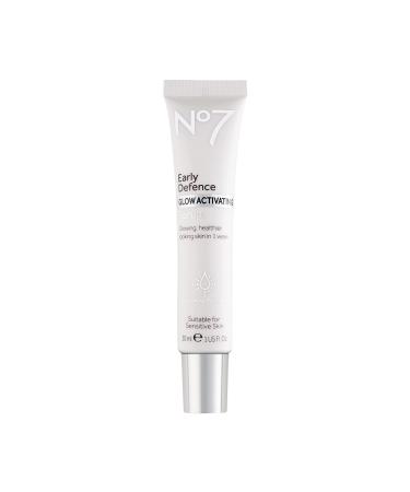 No7 Early Defense Glow Activating Serum - Anti Aging Serum with Peptides for Fine Lines and Wrinkles - Healthy Looking Skin Glowing Face Serum (50 ml)