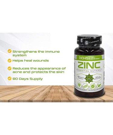 High Strength Zinc Citrate Capsules - 50mg x 80 (15mg Zinc) | Immune System Support | Cvetita Herbal - Buy Online on GoSupps.com