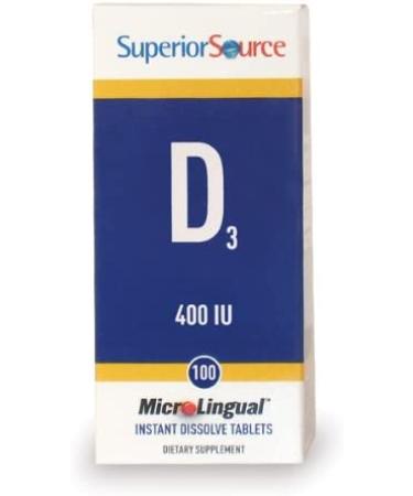 Superior Source D3 400 IU - MicroLingual Instant Dissolve Tablets for Optimal Health - Buy Online on GoSupps.com