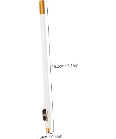 PLAFOPE 12pcs Eyebrow Pencil Sharpener Eyebrows Pencil Portable Eyebrow Pencil Eye Brow Pencil White Wooden - Buy Online on GoSupps.com