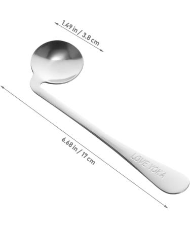 Gatuida 2-Pack Right-Angled Stainless Steel Soup Spoon for Seniors - Ergonomic Curved Design - Buy Online on GoSupps.com