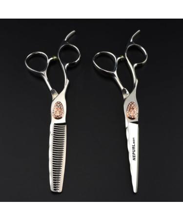 Hair Cutting Scissors Shears 6 Inch Left Hand Salon Hairdressing Scissors Professional Gem Hair Scissors Barber Cutting Thinning Scissors Hair Set - Buy Online on GoSupps.com