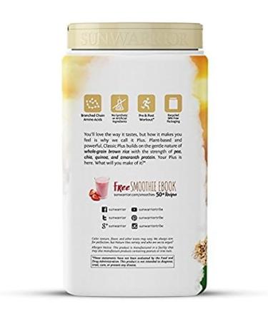 Buy Sunwarrior Classic Plus (750g) Natural - Premium Plant-Based Protein for Optimal Health | International Shipping Available - Buy Online on GoSupps.com