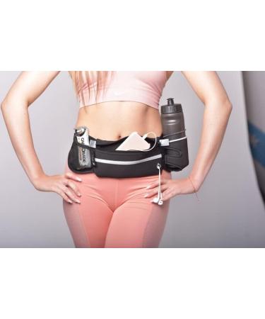 YDKW Running Belt Bag Fanny Pack for Men and Women with Foldable Water Bottle Holder(Bottles NOT Included) No Bounce Large Pocket Waterproof Waist Pack Hydration Running Phone Holder for Runners - Buy Online on GoSupps.com