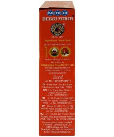 MDH Deggi Mirch 100g (Pack of 3)- Enhances the flavours of the meal - A must-have Indian Spice Red Chilli Powder in the kitchen Widely used Spice powder Deggi Mirch 100 g (Pack of 3) - Buy Online on GoSupps.com