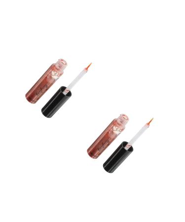 FRCOLOR Eyeliner Pencil 2Pcs Eyeliner Pencils Glitter Makeup Liner Liquid Eyeshadow Liner Shimmering Flicker Flash Liquid Mediumx2pcs Brownx2pcs