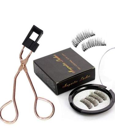 4PCS Dual Magnetic Eyelashes, NO Glue or Eyeliner Needed - Soft 3D Reusable Lashes Extension Natural Look Eyelashes Set with Applicator